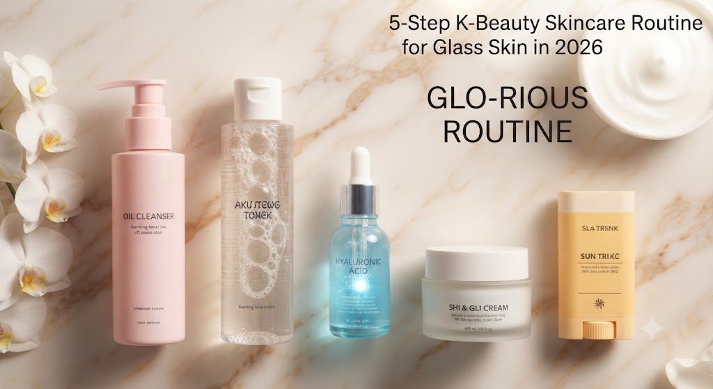 "5-Step K-Beauty Skincare Routine for Glass Skin in 2026"